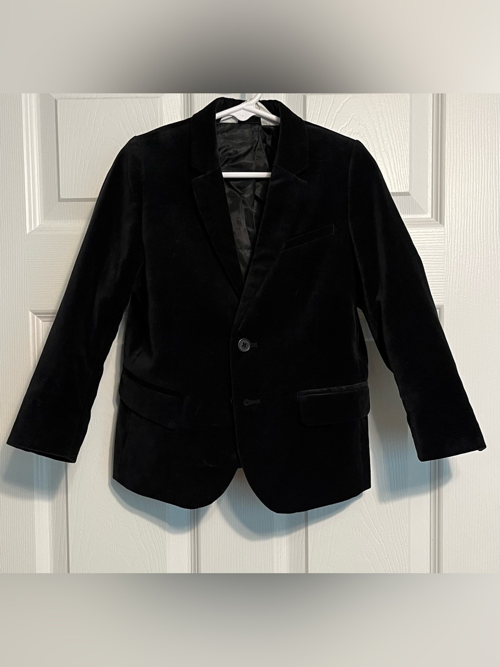 H&M Kid’s cotton velvet jacket, black size 5T